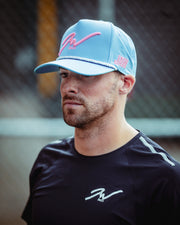 Teal and Pink Icon Golf Hat