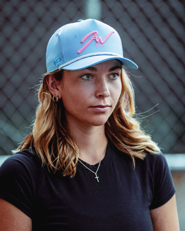 Teal and Pink Icon Golf Hat
