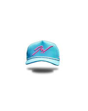 Teal and Pink Icon Golf Hat