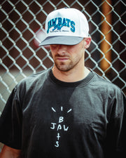 Player wearing the Legacy Jaw Hat